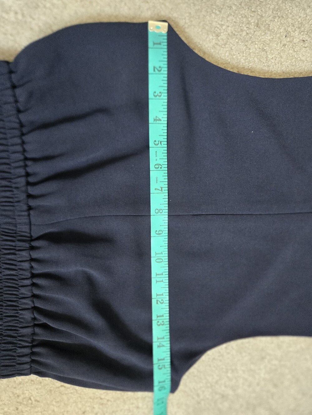 Armani Exchange Navy Sleeveless Maxi Dress with Sheer Mesh Panel. Size 4 - Picture 13 of 14